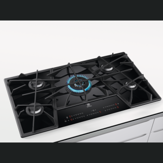 Pllakë me gaz Electrolux KGV7539IK, Zezë