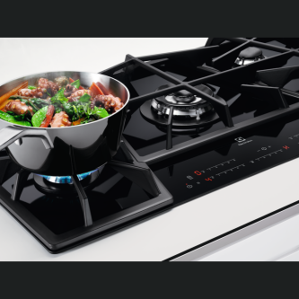 Pllakë me gaz Electrolux KGV7539IK, Zezë