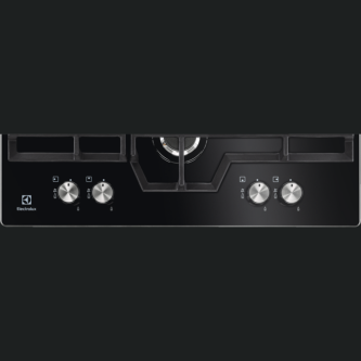 SHOWROOM EXPUS - Pllakë me gaz Electrolux KGG6456K, e zezë, 4 rrjetë, grilë gize