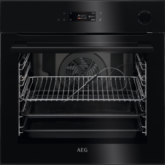 Furrë me avull AEG BSE778380B, STEAMCRISP, me vetëpastrim pirolitik, WIFI, 72 l, e zezë, A+
