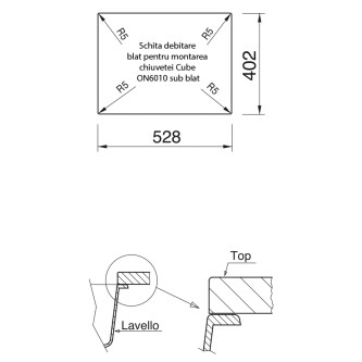 Lavaman kuzhine graniti CookingAid Cube ON6010 E zezë / E zezë kuarc metalik + aksesorë montimi