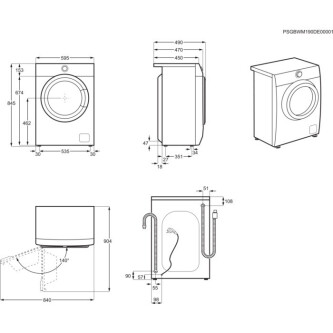 Lavatrice L6SME47S AEG, SERIES 6000, 7 kg, ProSense