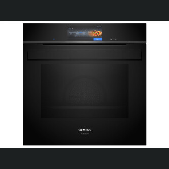 Furrë e integruar Siemens iQ700 me avull HS958GED1, 60 x 60 cm e zezë, inox, 71 l