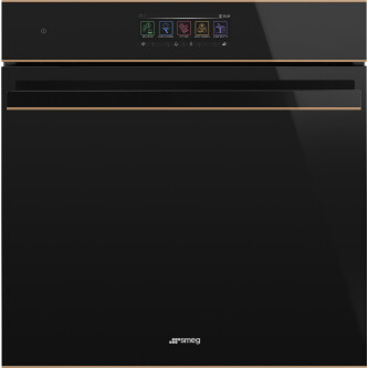 Furrë me integruar Smeg SO6606APNR me funksion mikrovalë, Dolce Stil Novo, E zezë, 60 cm, Multi Technology, 68 l