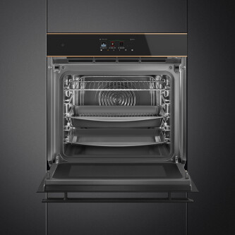 Furrë me integruar Smeg SO6606APNR me funksion mikrovalë, Dolce Stil Novo, E zezë, 60 cm, Multi Technology, 68 l