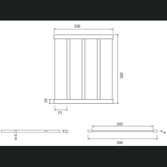 Mbështetja e kullimit të shokut 392 mm inox