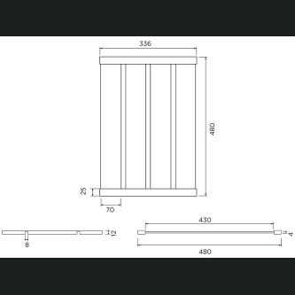 Mbështetja e kullimit të shokut 480 mm inox