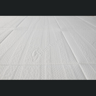 Krevat Vadret boxspring, tapiceri e madhe katrore, lartësia e skajit të krevatit 140 cm, dysheku i përfshirë, sipërfaqja e përfshirë