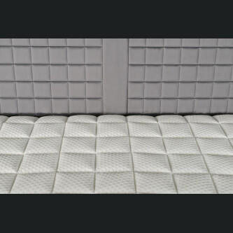 Krevat Walen Boxspring, qepje dixhitale, lartësia e kokës 110 cm, dyshek i përfshirë, pa sipërm