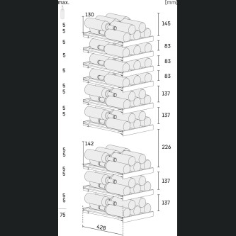 Kabineti i verës Liebherr EWT 9175, me menteshat e dyerve në të majtë, 232 l, 75 shishe